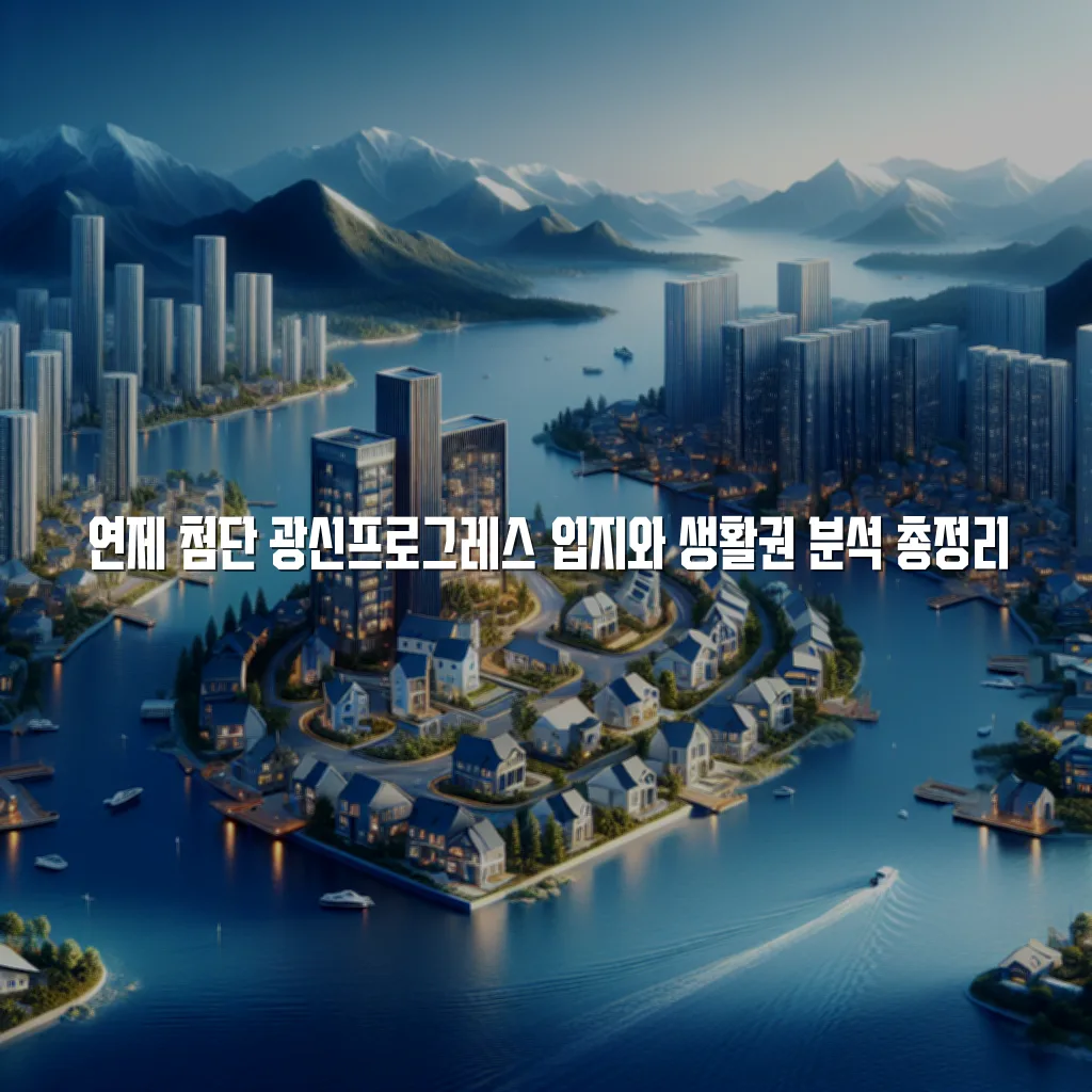 연제 첨단 광신프로그레스 입지와 생활권 분석 총정리