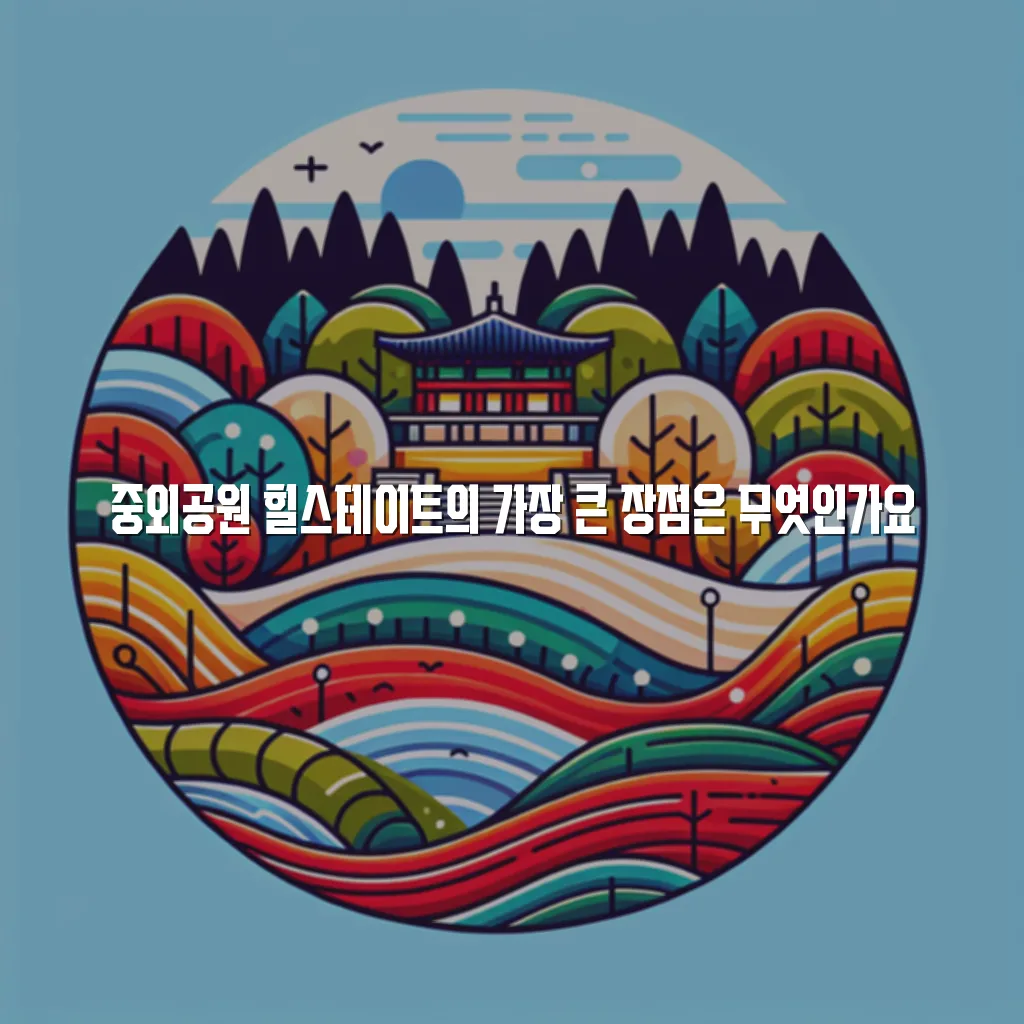 중외공원 힐스테이트 입지와 주변환경 총정리