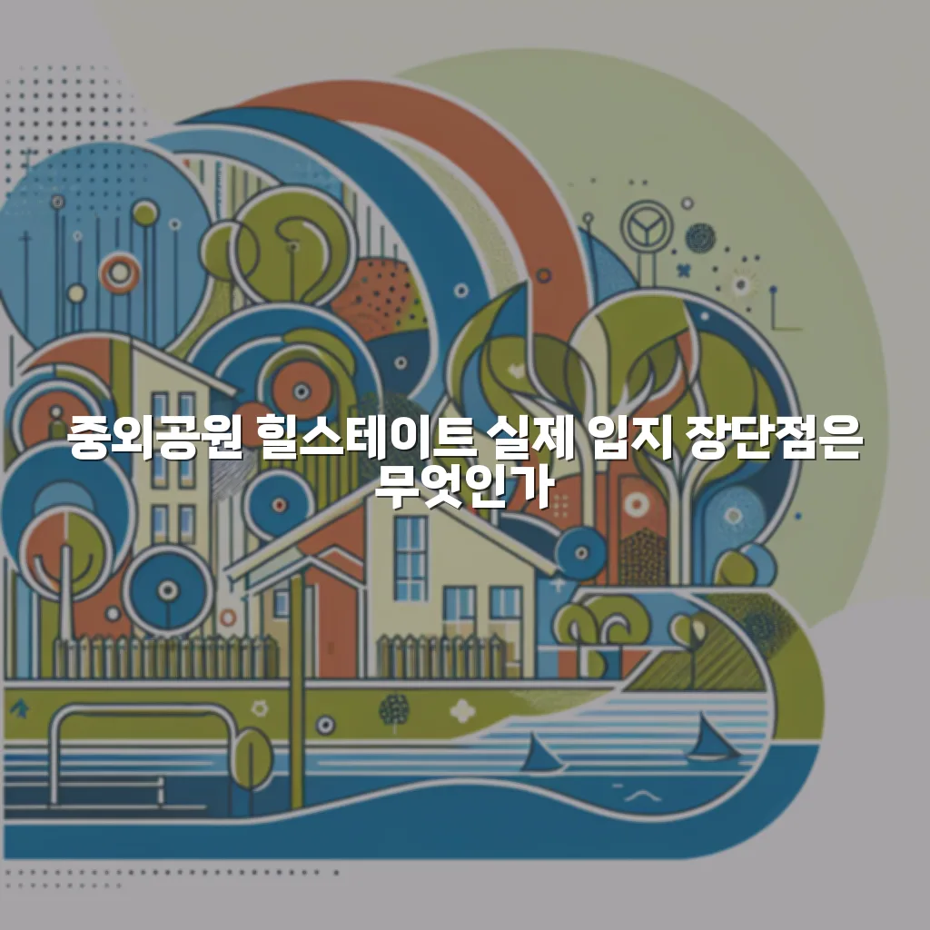 중외공원 힐스테이트 주거환경 체크리스트 4 중외공원 힐스테이트 주거환경 체크리스트