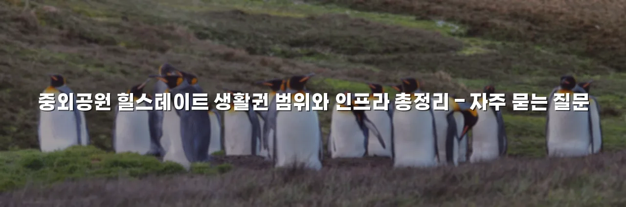 중외공원 힐스테이트 생활권 범위와 인프라 총정리