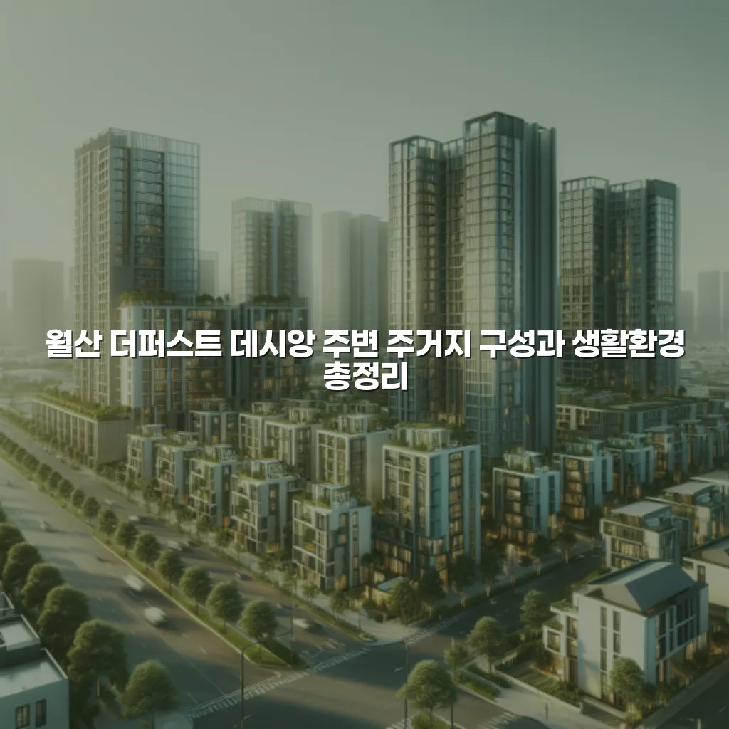 월산 더퍼스트 데시앙 주변 주거지 구성과 생활환경 총정리