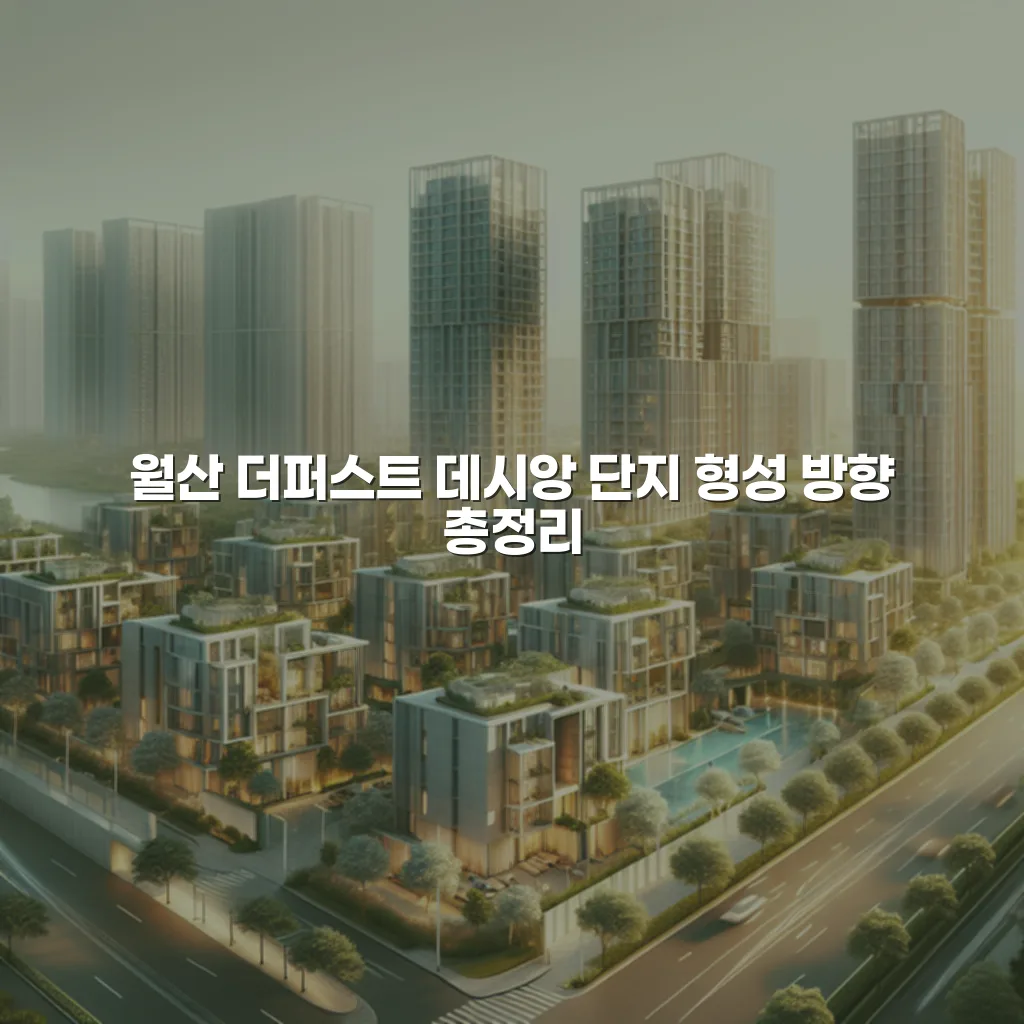 월산 더퍼스트 데시앙 단지 형성 방향 총정리