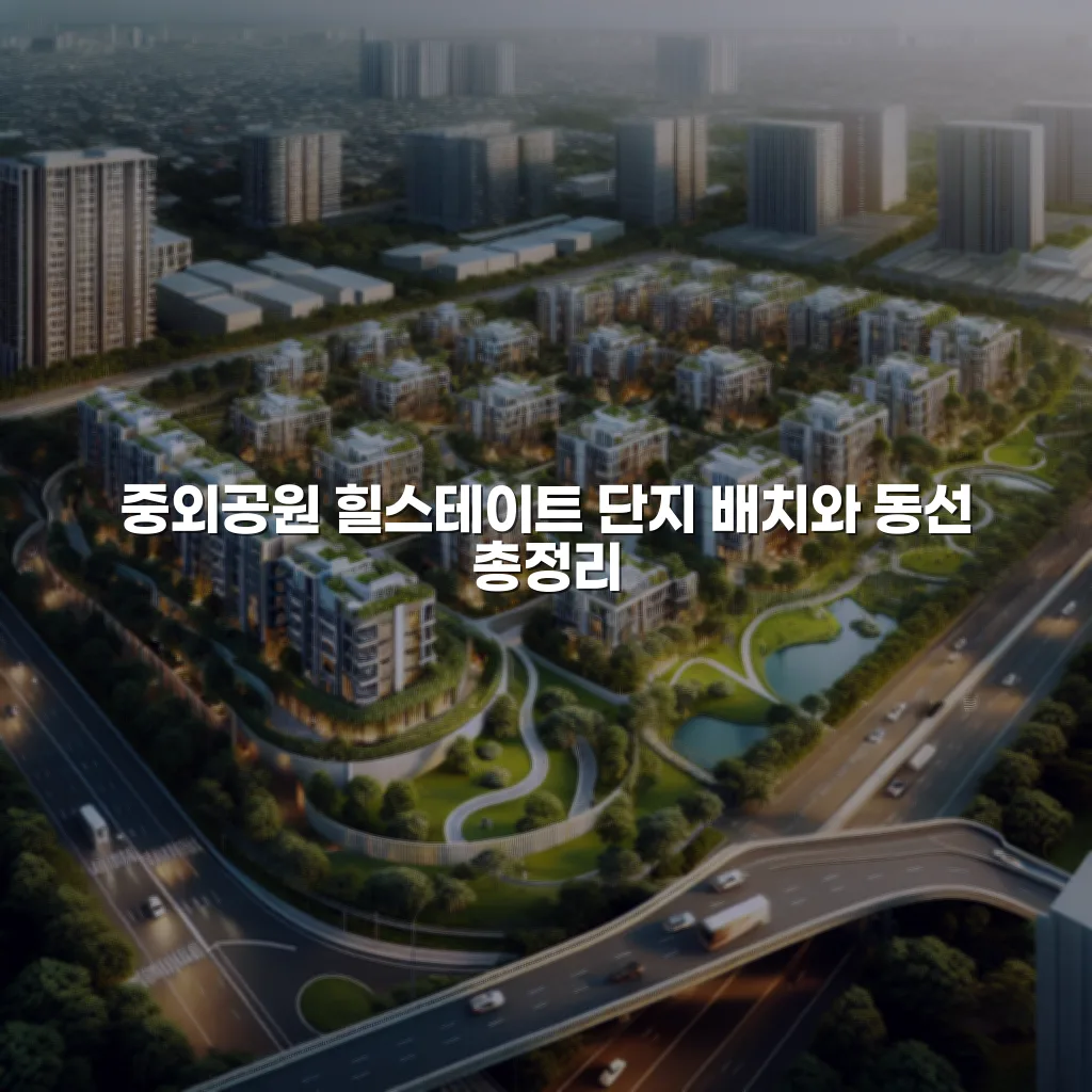 중외공원 힐스테이트 단지 배치와 동선 총정리