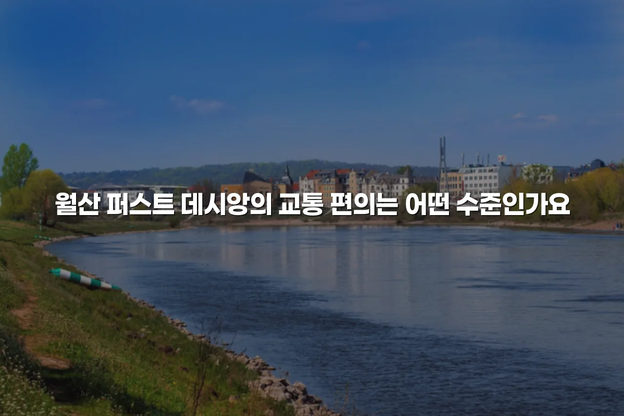 월산 퍼스트 데시앙 주변 생활 인프라 체크리스트